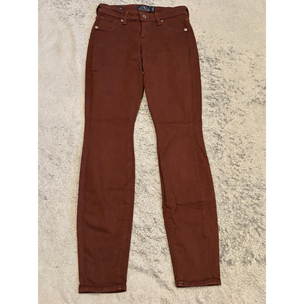 Lucky Brand Jeans Womens 00/24 Maroon Denim Brooke Legging Jean Skinny Classic